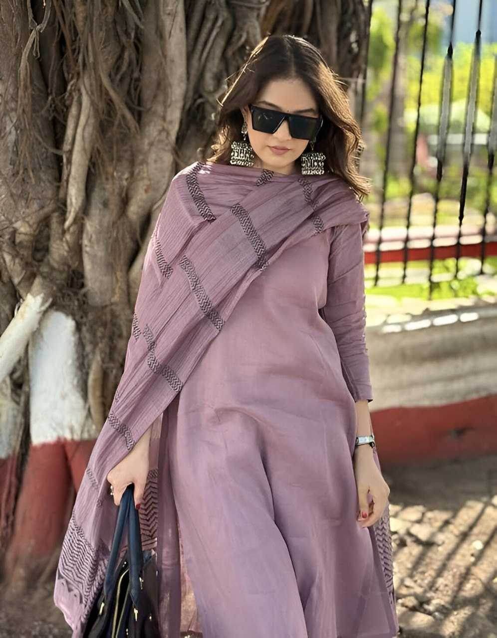 Cotton Cotton Kurti Bottom With Dupatta - MYLUXURY LANE ENTERPRISE